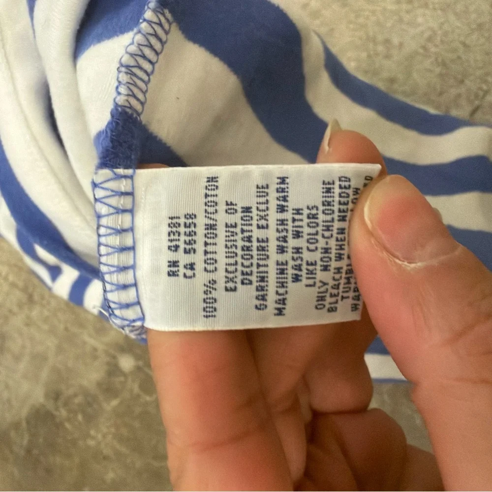 Ralph Lauren preppy Blue and White Striped Polo Dress - Picture 4 of 4